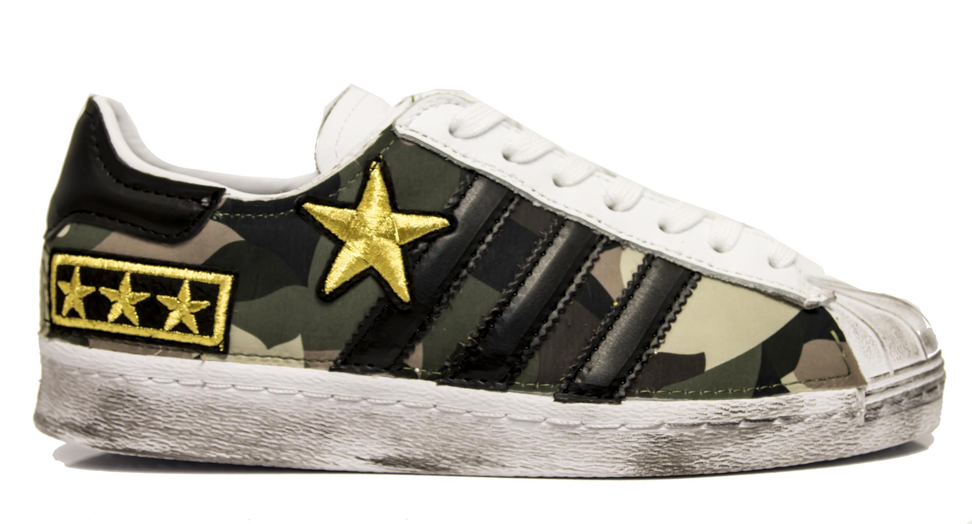 Sneakers Adidas Superstar MILITARY personalizzate in ...