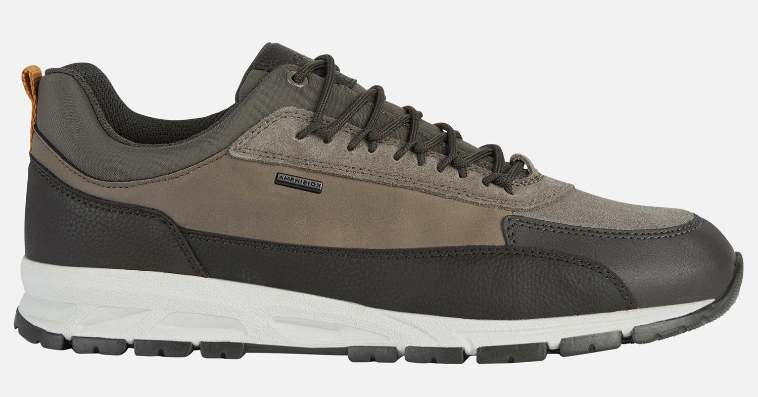 Sneaker GEOX \"DELRAY\" scarpe sportive uomo in pelle marrone 